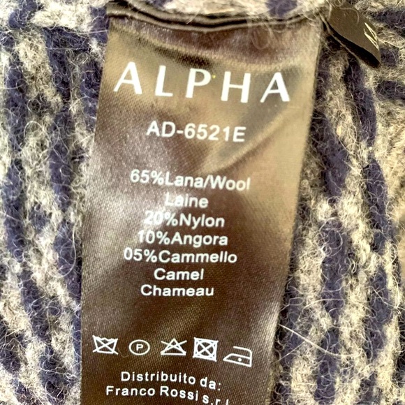 NWT Alpha Massimo Rebecchi Wool Cardigan Size M - Picture 5 of 5